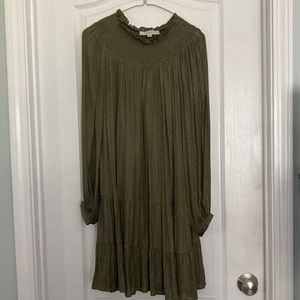 Loft army green dress